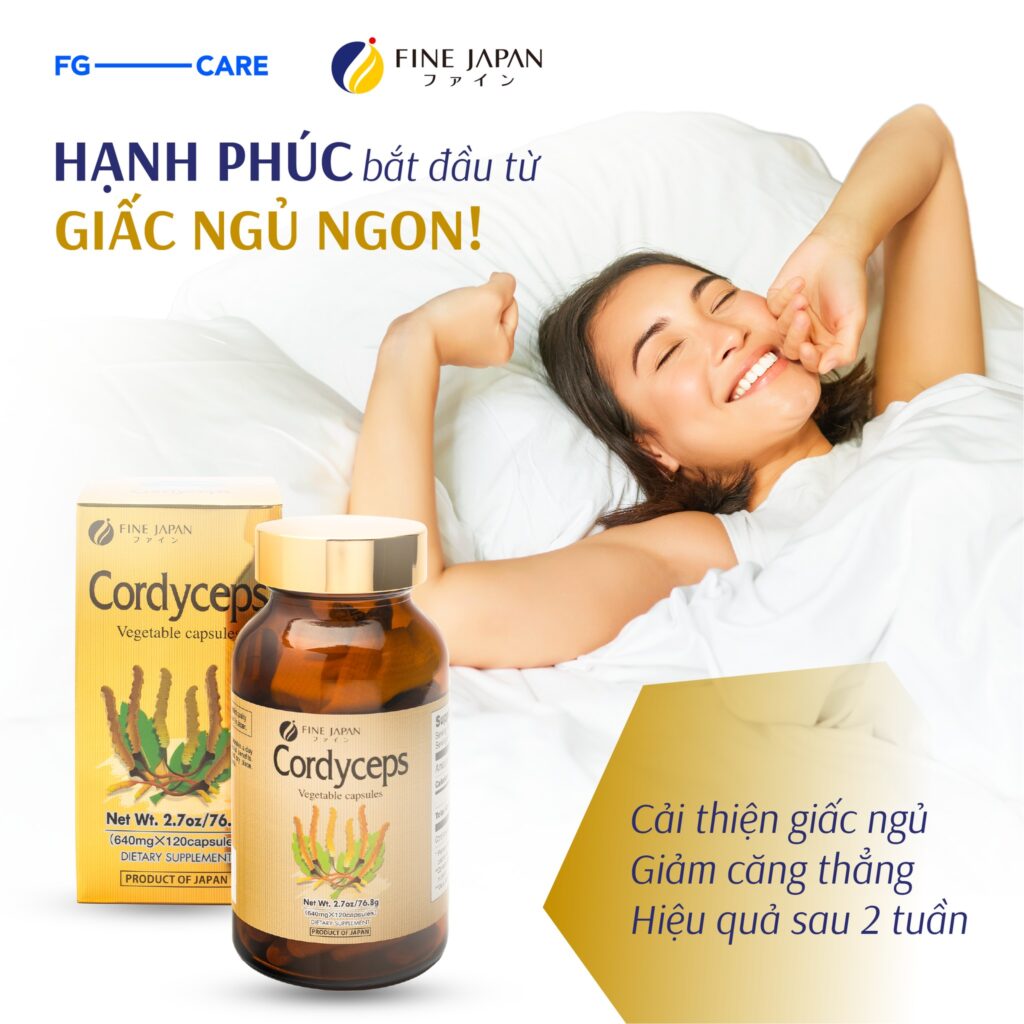 Fine Japan Cordyceps giúp hỗ trợ cải thiện giấc ngủ sau 2 tuần